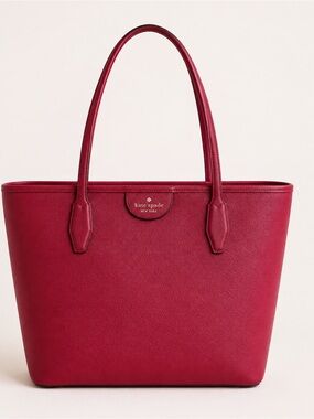 NWT Kate Spade Lori Red Currant Large Zip Top Work Tote WKR00231